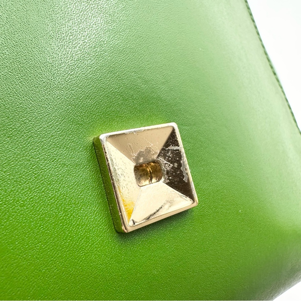 Michael Kors Mott Medium Leather Satchel 30S8GOXS2L True Green - Picture 12 of 16